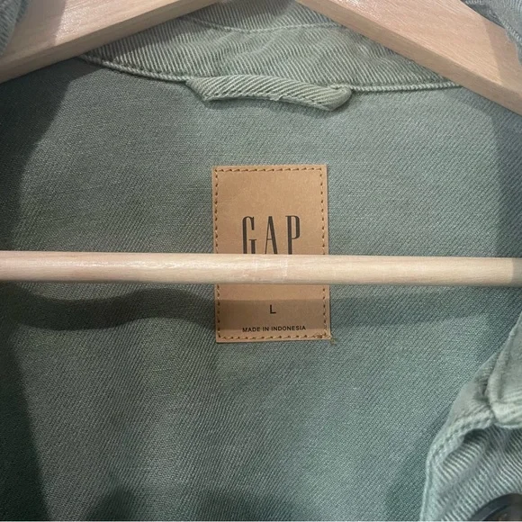 GAP Olive Green Shirt Jacket L - Picture 7 of 7